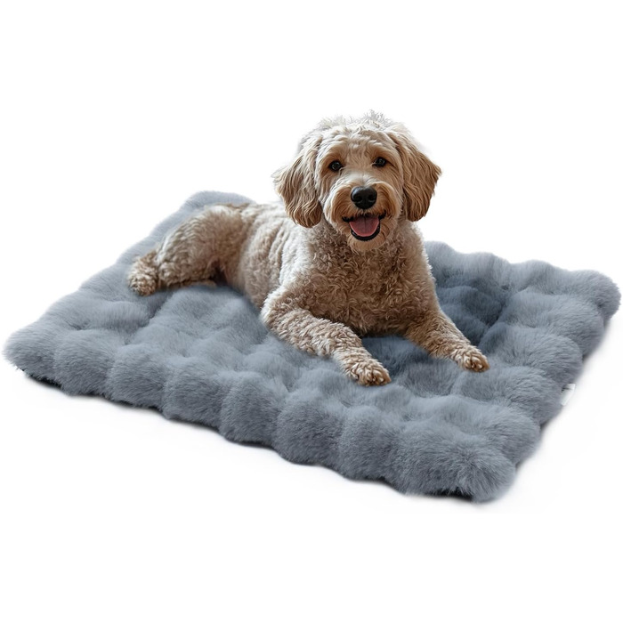 М'який килимок для собак Mora Pets: неслизький, миючий, 61 x 46 см, сірий