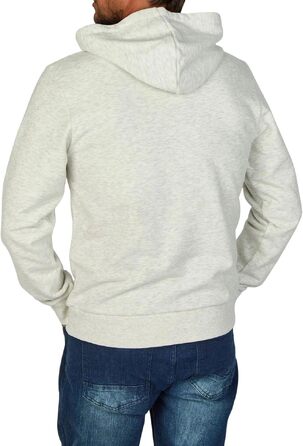 Чоловічий худі Jack & Jones JJMORTY Regular Fit з принтом, білий меланж
