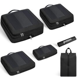 Набір кубиків-органайзерів для подорожей Prezon (6 шт., чорний)