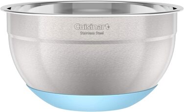 Набір мисок для змішування Cuisinart CTG-00-SMBS з нержавіючої сталі з антиковзаючим дном, 3 шт. (3л, 3л, 5л), багатоколірні