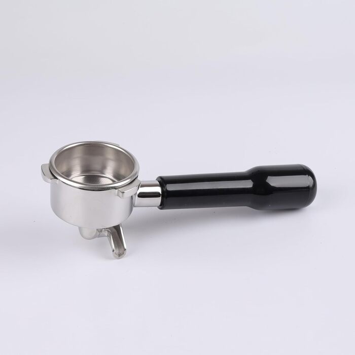 54mm Dual Outlet Portafilter for Sage/Breville Barista BES 870/878/880 Filter Basket with ABS Wood and Stainless Steel Portafilter Filter Holder Black