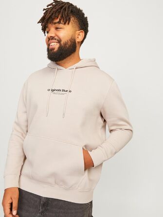 Чоловічий худі з капюшоном Jack & Jones з принтом, розмір XL, колір Moonbeam