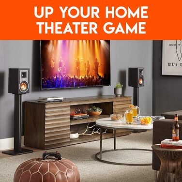 Підставка для акустики EchoGear з MDF, для Klipsch, Polk, JBL та ін., з кабелеуправлінням, чорна