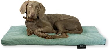 Лежанка для собак Rohrschneider, Made in EU, з антиковзким покриттям, міцна, для собак маленьких, середніх та великих порід, також для котів, з мискою, розмір 2 (тюрквіс), 120 x 75 x 7 см