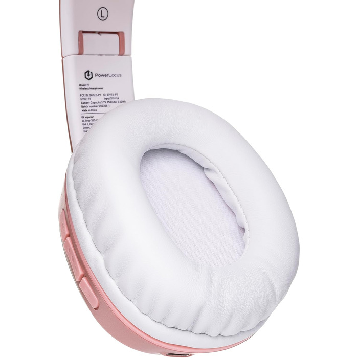 PowerLocus P7 Bluetooth навушники Over-Ear, складні, бездротові з басами, Hi-Fi стерео, з функцією гучного зв'язку, USB-C зарядка, тривалий час роботи, для iPhone/PC/TV (Line Rose Gold)