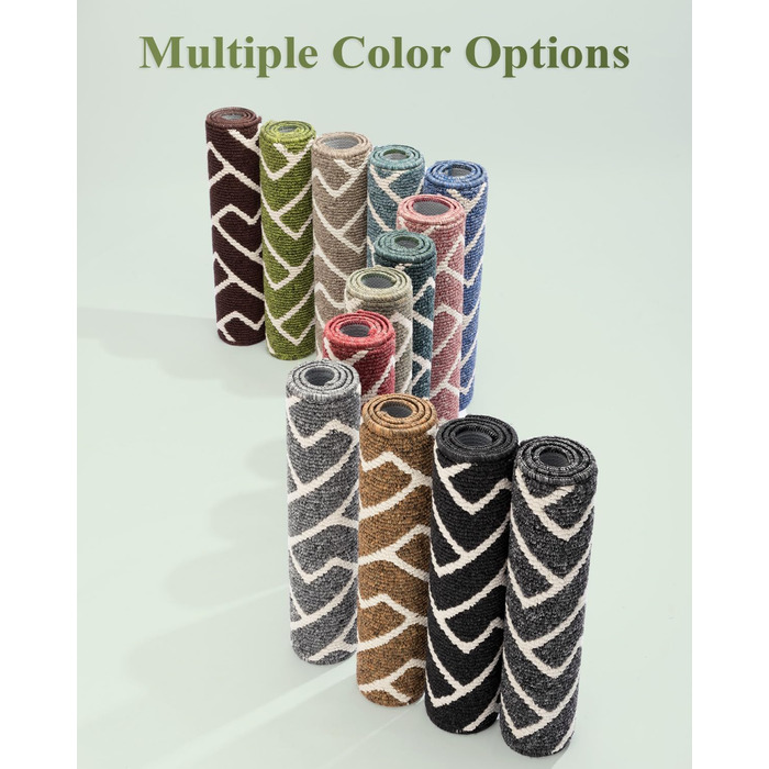 Килимок для дому чорного кольору 50 x 80 см, вологостійкий, антиковзаючий. Підходить для входу, коридору, саду, дому, тварин.