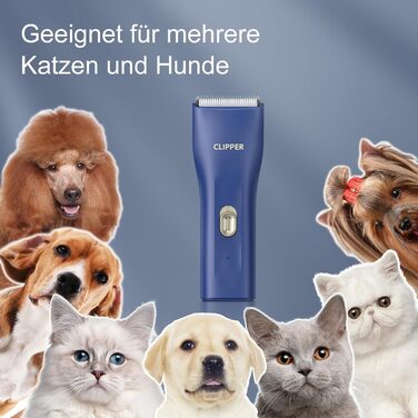 Професійна машинка для стрижки собак з густим хутром, бездротовий набір для грумінгу котів та собак, акумуляторна машинка для стрижки собак, котів, кроликів, блакитна