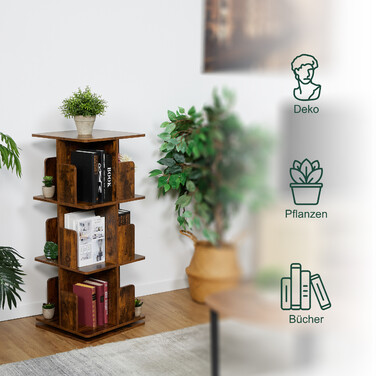 Relaxdays Corner Bookshelf Industrial Design
