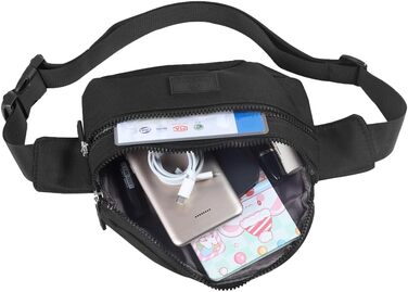 Поясна сумка на пояс для жінок та чоловіків, спортивна, водовідштовхувальна, чорна