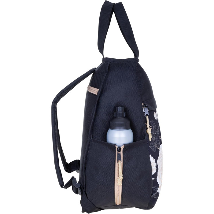 Spear Rucksack - Unisex, Hygge City Backpack, Women's Backpack, Leisure Backpack, Office Backpack, Sport & Leisure Backpack, A4 size, 12788 (12790 Black Flower (2))