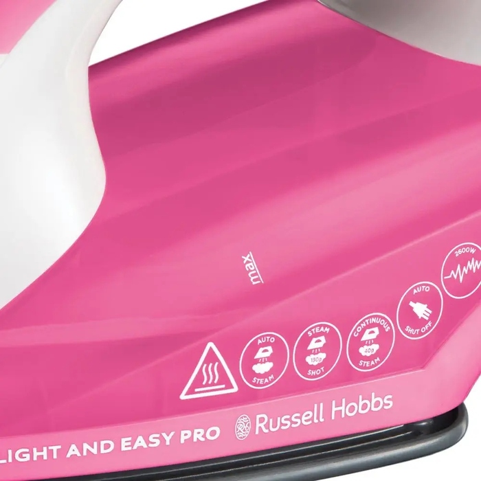 Праска Russell Hobbs Light & Easy Pro 26461-56, 2600 Вт, керамічна підошва, рожева