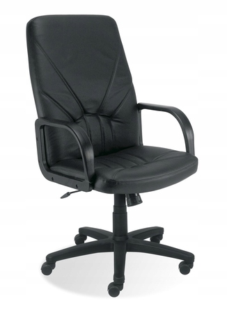 Шкіряне офісне крісло Manager, чорне, Новий Стиль
