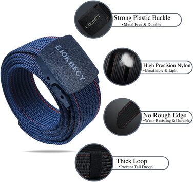 Тактичний чоловічий пояс з нейлону, військовий, для спорту та подорожей, блакитний + чорний