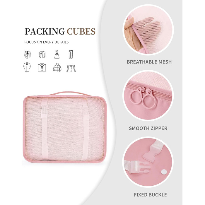 Органайзери для валіз, дорожні аксесуари, водонепроникні сумки-органайзери, 10 шт. Бежевий (Рожевий-11 шт.)