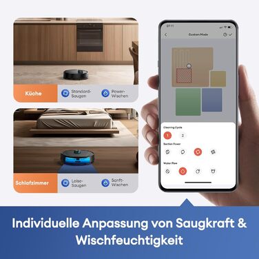 Робот-пилосос Ultenic T20 Pro з функцією миття підлоги, 8000 Па, станція самостійного очищення 3,5 л, для видалення шерсті тварин та килимів, AI-лазерне уникнення перешкод, керування через додаток