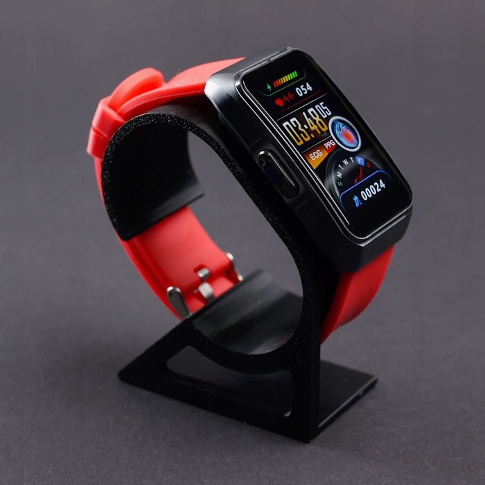 Смарт-годинник для літніх людей JG Smart EKG-650, українське меню, червоний