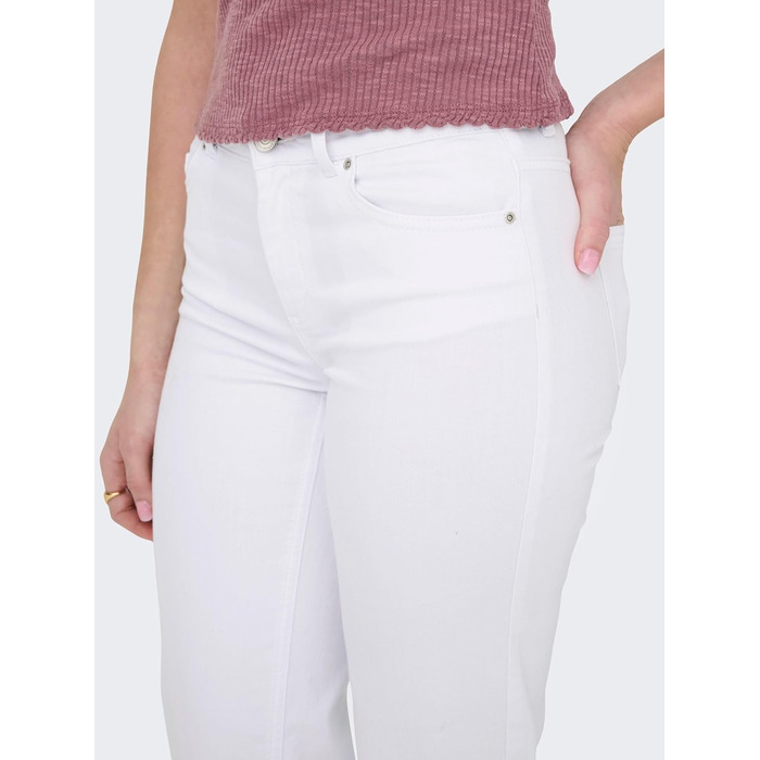 Жіночі джинси Only Blush прямого крою, білі, висока посадка, розмір XL (32L)