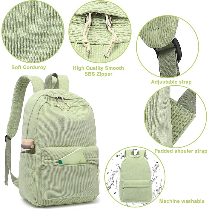 BTOOP Рюкзак унісекс 0122 (1 шт) 17' - трав'яний зелений