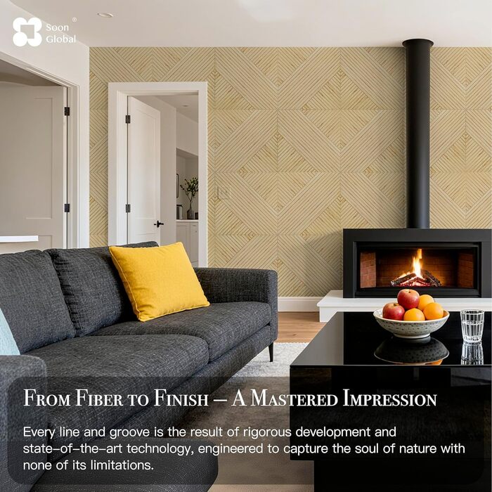 Акустичні настінні панелі Soon Global для звукоізоляції, декоративні звукопоглинаючі панелі, 121,9 x 81,3 см, колір Блакитно-зелений Аура (Harvest Cross)