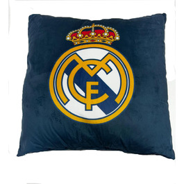 Декоративна подушка ASDITEX Real Madrid, оксамит, 45x45 см, з наповнювачем