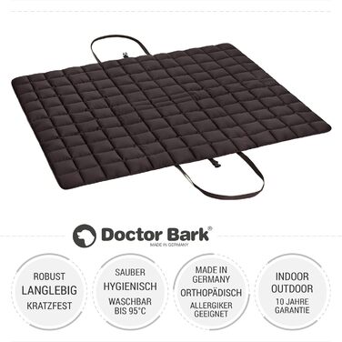 Чохол для собаки та власника Doctor Bark: практичний дорожній килимок, підходить для алергіків, прання при 95°C, розміри (X-Large, Коричневий)