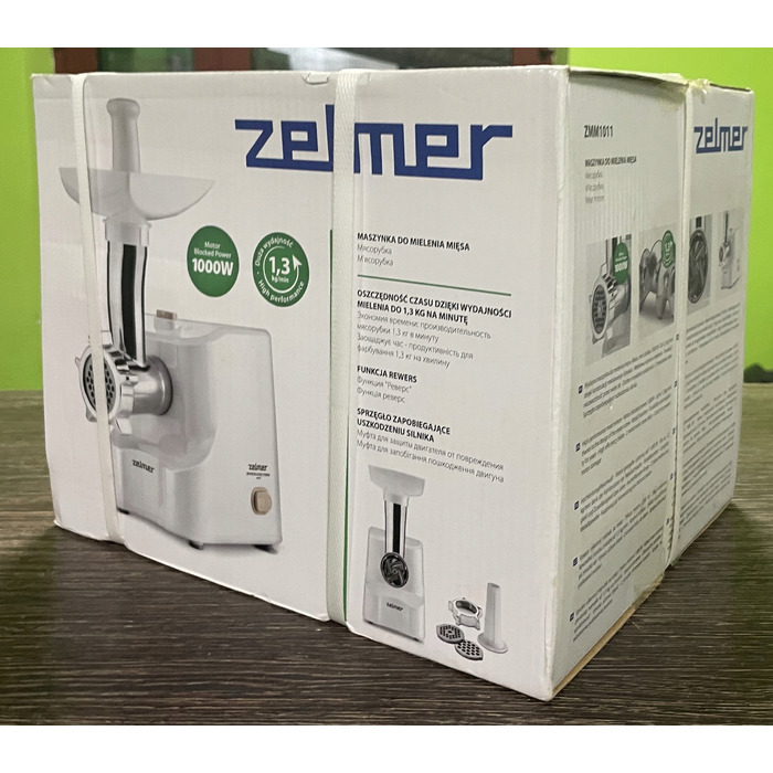 М'ясорубка Zelmer ZMM1011, біла, 1000 Вт