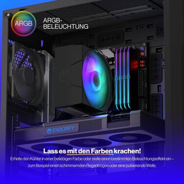 Система охолодження CPU Endorfy Spartan 5 Max ARGB: сумісна з AM4, AM5, LGA1700, LGA1200, LGA1150, з вентилятором 120 мм