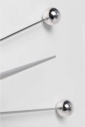 Kare Design Wall Clock Like Umbrella, 100cm Diameter, Clock, Modern, Minimalist, Aluminum Frame, Round, Battery not included (Silver)