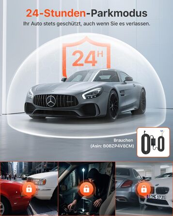 Відеореєстратор Bestsee 2.5K для авто (передній, задній, салон), 64GB SD-карта, нічна зйомка, паркування, G-сенсор, IPS 2.35