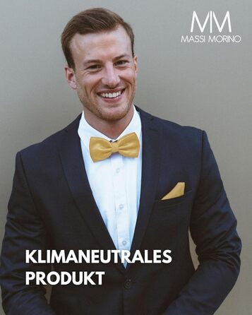 Массі Моріно: Комплект краватка-метелик та нагрудна хустинка для чоловіків - краватка-метелик на весілля, регульована, кольору шампань