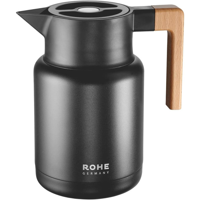 221061-sc Insulated Thermos Isidor, approx. 1.40 l with stainless steel inner vessel, Stainless Steel, 1.4 liters, black