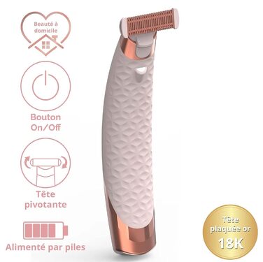 Електричний жіночий електробритва Flawless Nu з гіпоалергенними зрізаючими головками з 18-каратного золота – перезаряджається, пристрій для видалення волосся