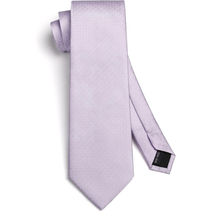 Краватка чоловіча HISDERN для весілля з нагрудником, класичний візерунок, в клітинку, в горошок, для бізнесу, комплект (фіолетовий)