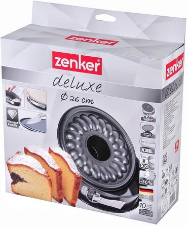 Форма для випічки Zenker Deluxe пружинна з антиприлипним покриттям, Ø 27.7 см, для індукції, 10 років гарантії