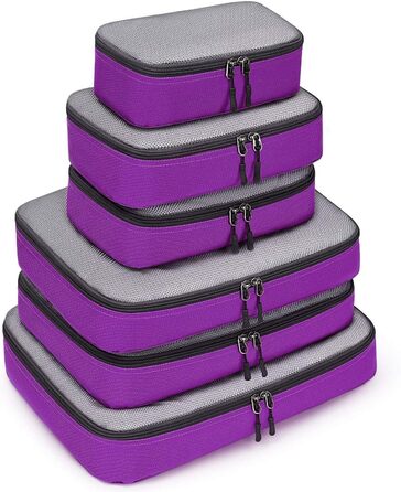 Органайзери для валізи G4Free (фіолетовий, 6шт) - набір для подорожей