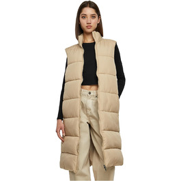 Жіночий жилет Urban Classics з пуховим наповнювачем, великий розмір 3XL, колір wet sand