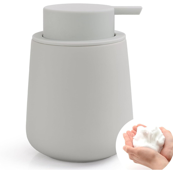 Дозатор для миючого засобу BosilunLife 350 мл - Наповнюваний, велика кнопка, стильний, антиковзкий, BPA-free для кухні та ванної кімнати