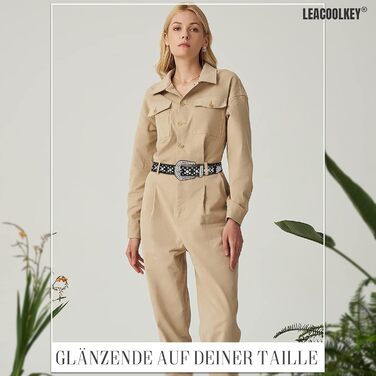 Стильний ремінь LEACOOLKEY з камінням та заклепками, жіночий та чоловічий, PU шкіра, для джинсів, чорний