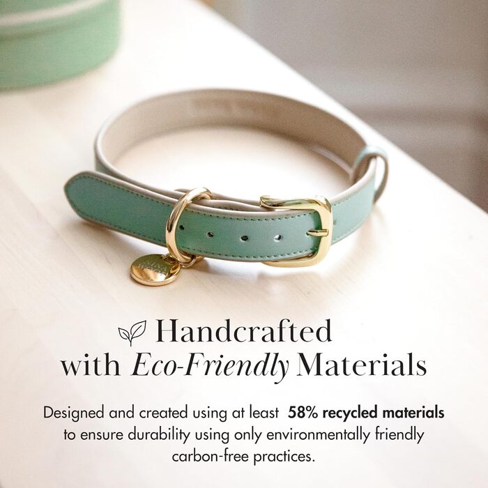 Нашийник для собак Nina Woof Milan з веганської шкіри, м'який, регульований, з крокодиловим тисненням, розмір M (38–48 см)