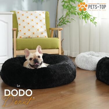 Dog Bed - Medium-Sized Dogs [with washable cover] - Dog Basket, Cat Bed, Sleeping Places & Furniture for Dogs, Long Dog Basket, Dog Bed, 80 cm Diameter, Pearl Grey