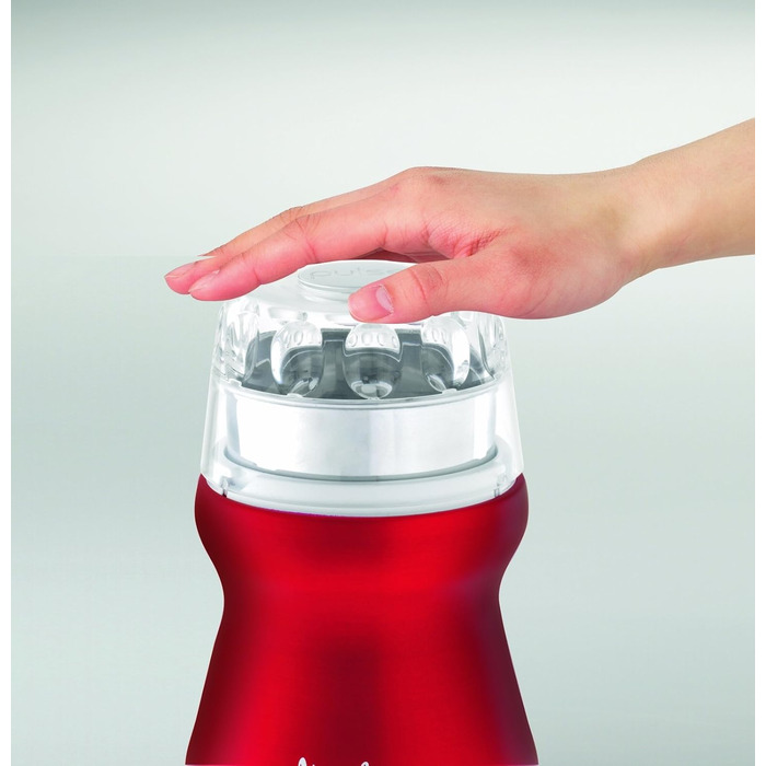 Moulinex AR1105 Coffee Grinder | with Stainless Steel Container | Transparent Lid | Red Ruby/metallic-red/white