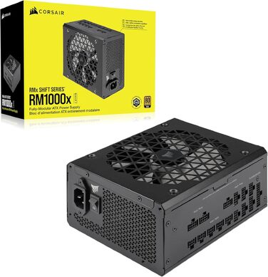 Блок живлення Corsair RM1000x Shift 1000W, ATX 3.1, PCIe 5.1, 80 Plus Gold, повністю модульний, чорний