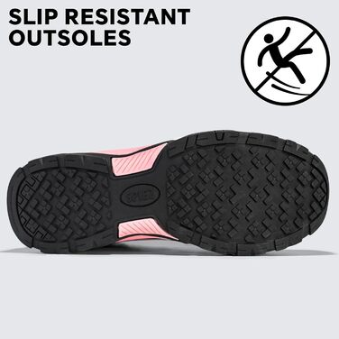 Зручні захисні черевики унісекс для роботи та повсякденного носіння, чоловічі та жіночі, з антипрокольною підошвою, легкі, чорно-рожеві, EU 36-46