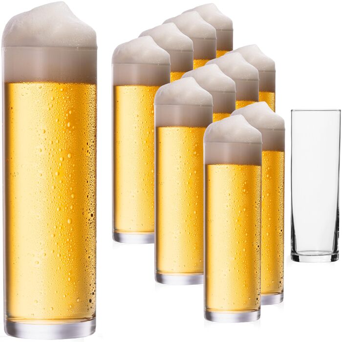 Набір склянок для пива Kölsch Imperial 6 шт, 200 мл (max 250 мл), скляні, для пива, стійкі до посудомийної машини