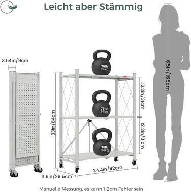 Deanic 5-Tier Folding Heavy-Duty Shelf Rack