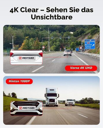 Автомобільний відеореєстратор REDTIGER F7NP 4K Starvis 2 з CPL-фільтром, GPS, Wi-Fi та картою пам'яті