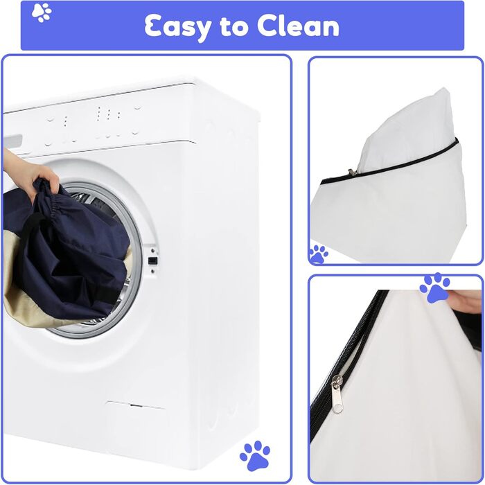 Автомобільний лежак для собак, миючий, стійкий до плям, синій, середній. Зберігання та супер м'яка бавовна PP. Безпечний та зручний для собак.