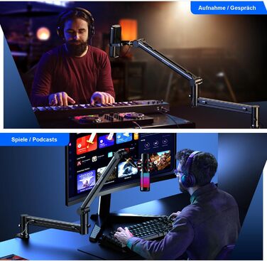 Кріплення для мікрофона Aokeo AK-58 - низькопрофільний тримач для HyperX, Elgato, Shure, Blue Yeti