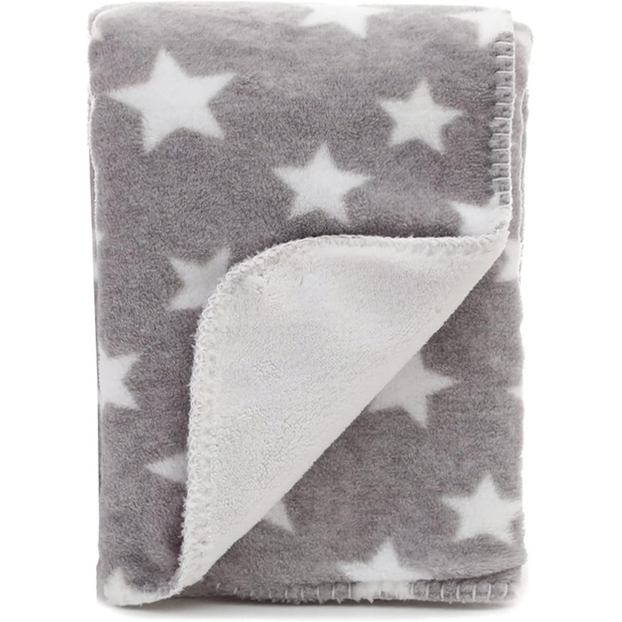 Флатуша плед для собак та котів LeerKing, 100 x 150 см, сірий. Двошаровий, м'який, для дивана, ліжка, авто. Можна прати.