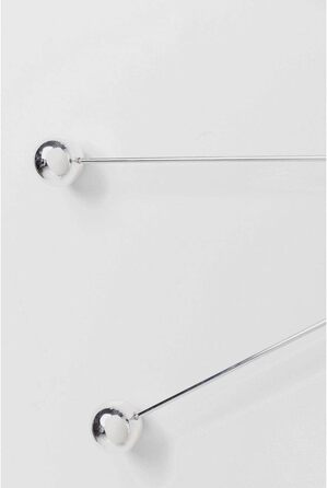 Kare Design Wall Clock Like Umbrella, 100cm Diameter, Clock, Modern, Minimalist, Aluminum Frame, Round, Battery not included (Silver)
